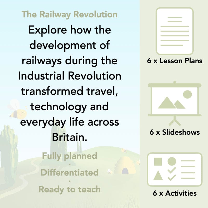 PlanBee The Railway Revolution: Industrial Revolution KS2 PlanBee