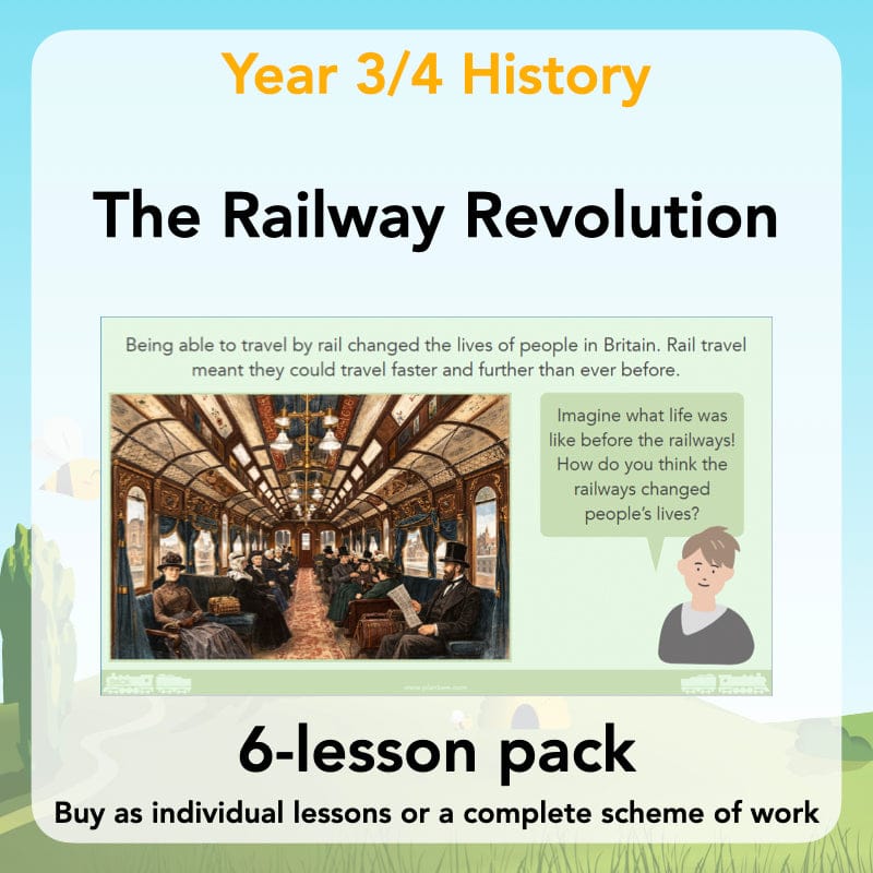 PlanBee The Railway Revolution: Industrial Revolution KS2 PlanBee