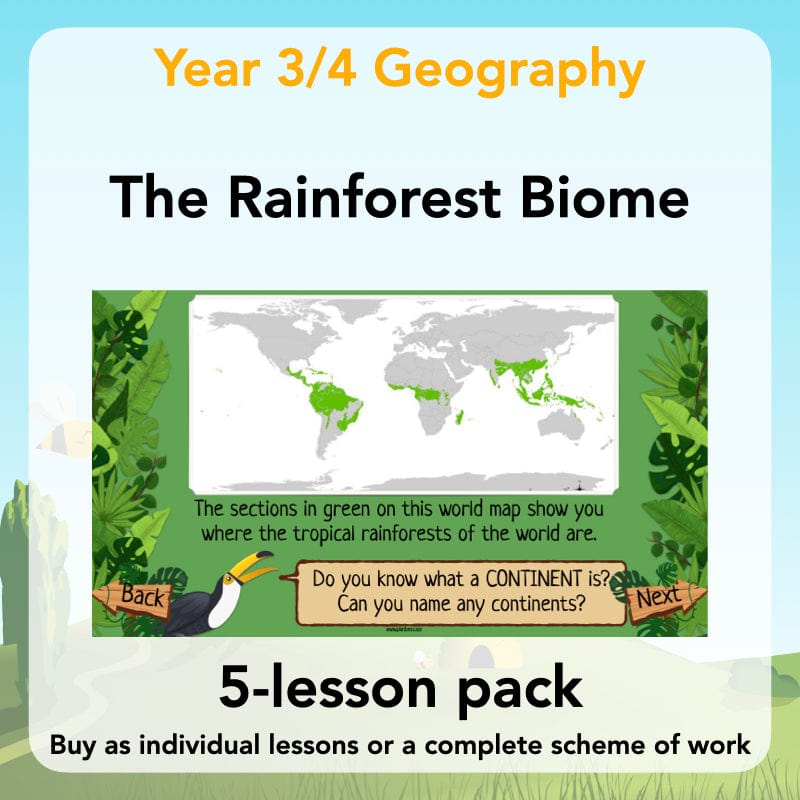 PlanBee The Rainforest Biome KS2 | Geography Lesson Pack