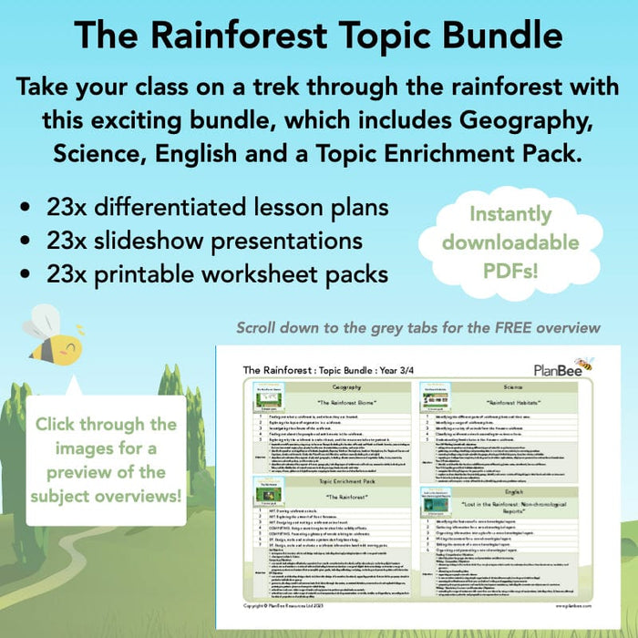 PlanBee The Rainforest KS2 Topic Bundle