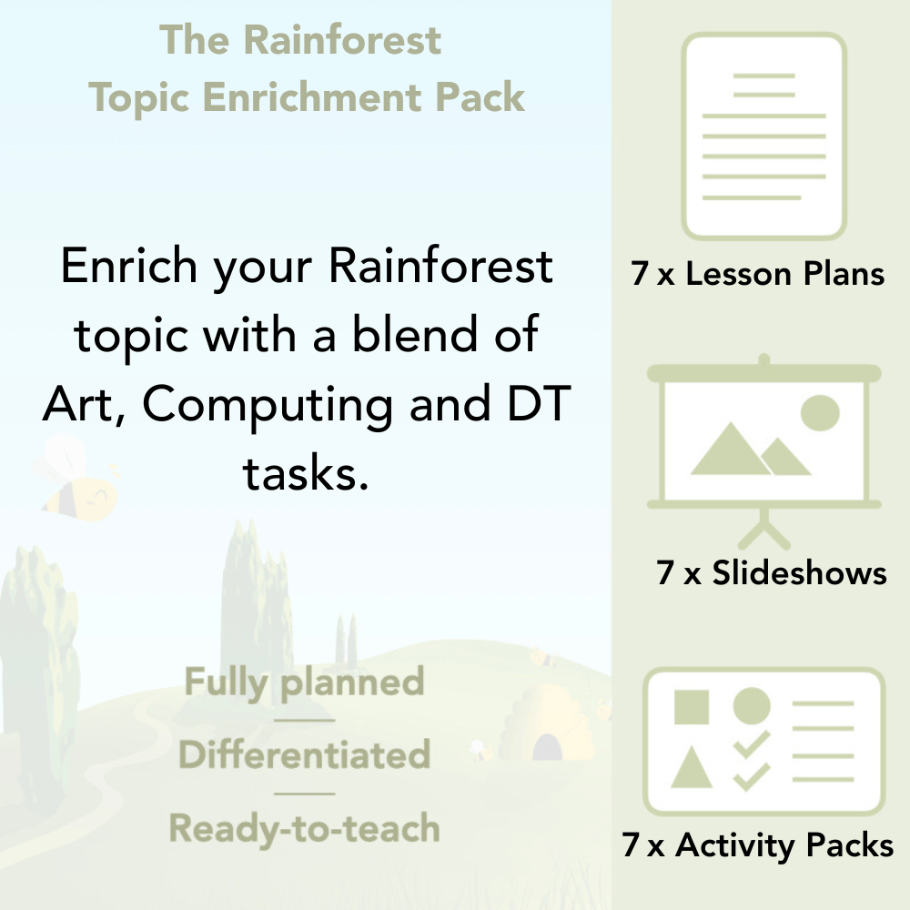 PlanBee The Rainforest Topic KS2 Enrichment Lesson Pack