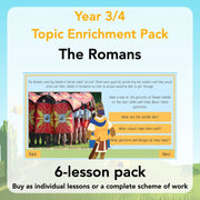 PlanBee The Romans KS2 Topic Enrichment Lesson Pack