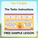PlanBee The Twits Instructions KS2 | Year 4 English Pack