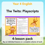 PlanBee The Twits: Playscripts KS2 | Year 4 English Pack