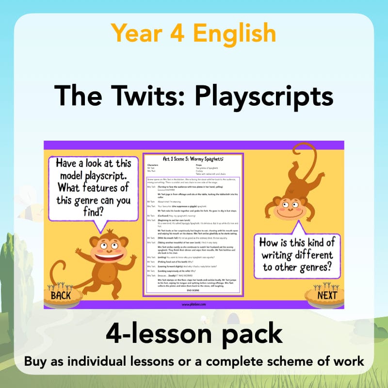 PlanBee The Twits: Playscripts KS2 | Year 4 English Pack