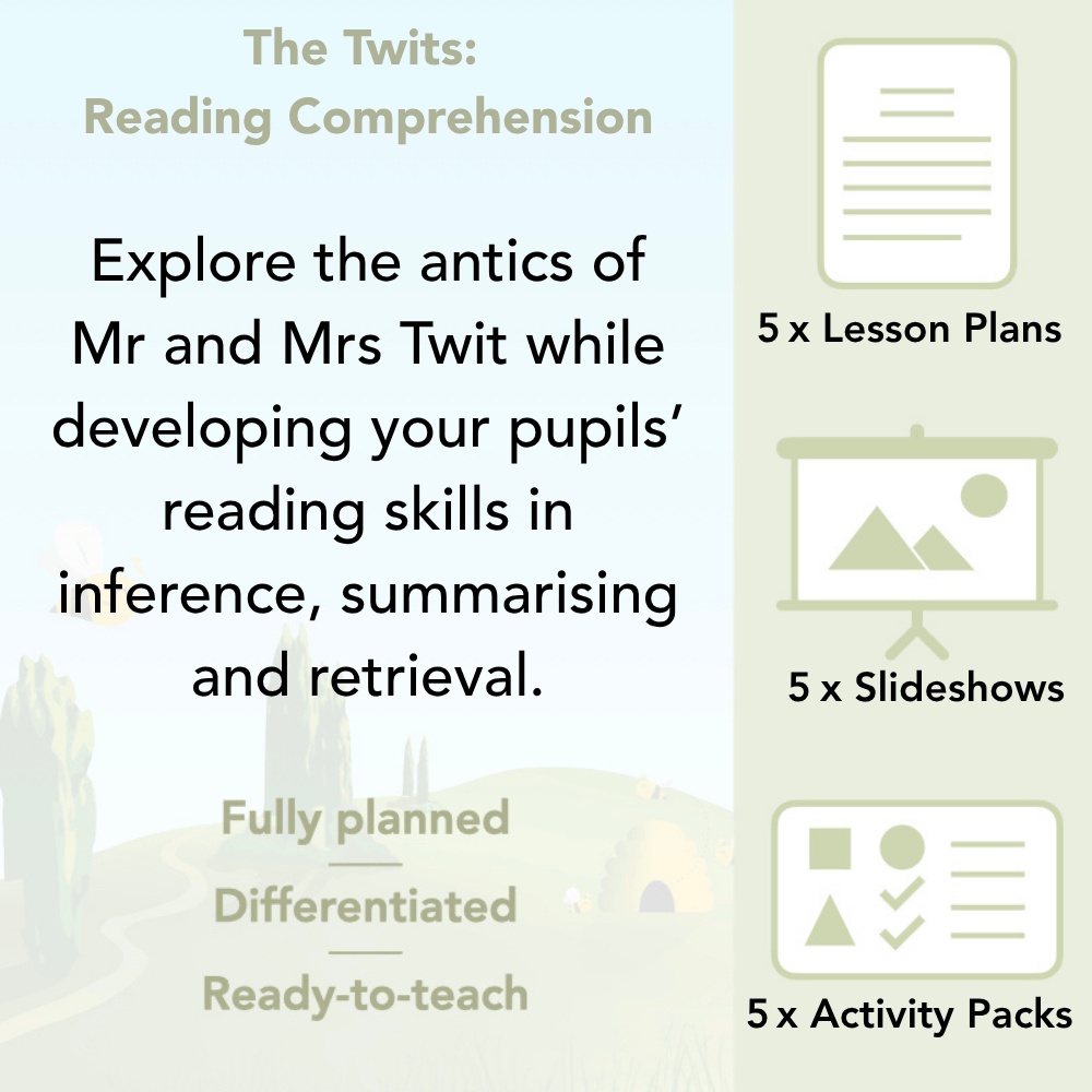 PlanBee The Twits Reading Comprehension KS2 | Year 4 English Pack