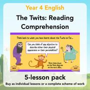 PlanBee The Twits Reading Comprehension KS2 | Year 4 English Pack
