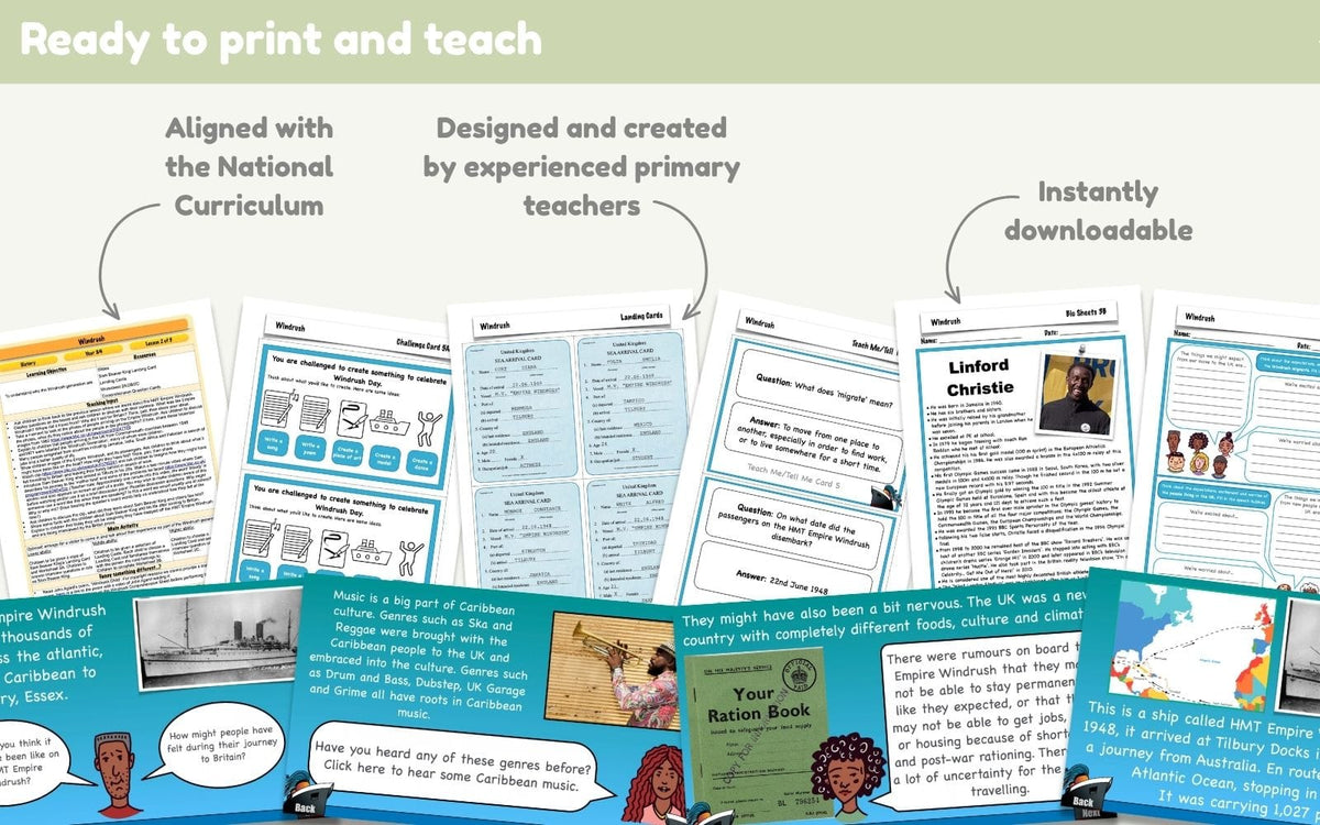 PlanBee Windrush KS2 | Year 3 & 4 History Lessons & Planning