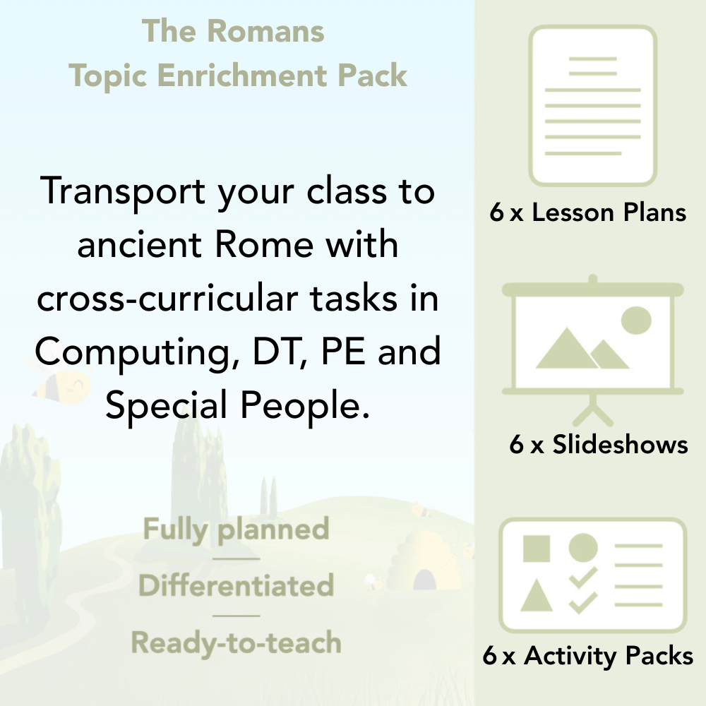 PlanBee The Romans KS2 Topic Enrichment Lesson Pack