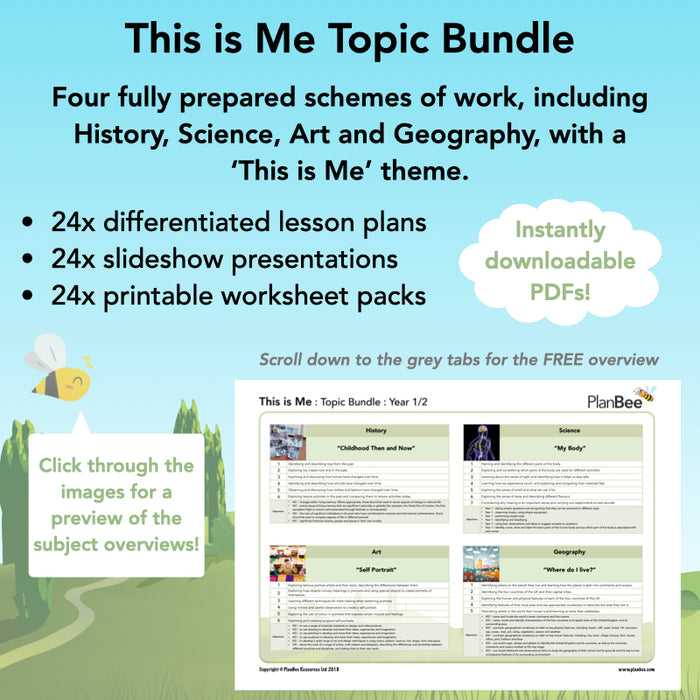 PlanBee This is Me Topic Bundle KS1 Lessons & Resources by PlanBee