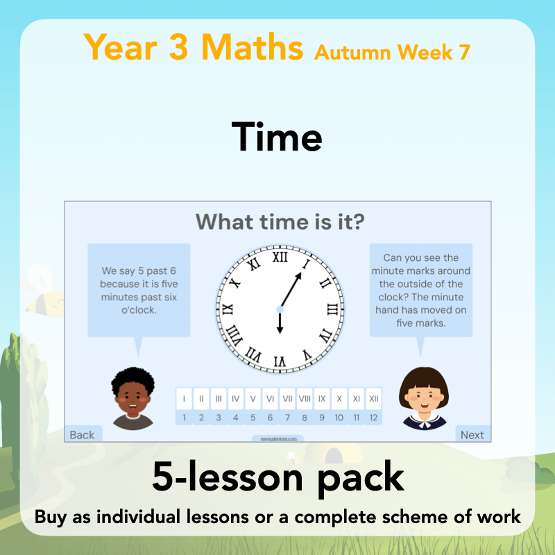 PlanBee Year 3 Time Word Problems Maths Lesson by PlanBee