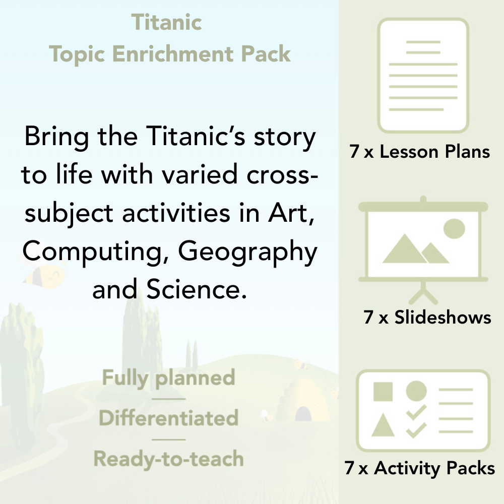 PlanBee Titanic Topic KS2 Enrichment Lesson Pack