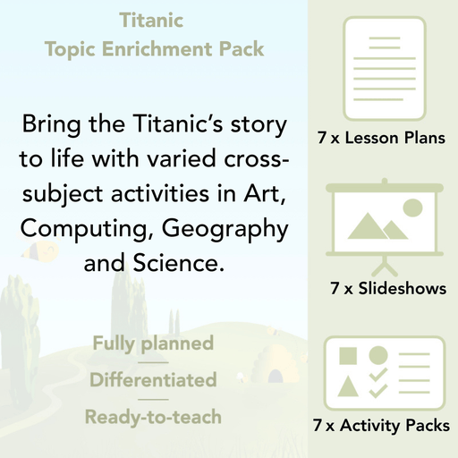 PlanBee Titanic Topic KS2 Enrichment Lesson Pack