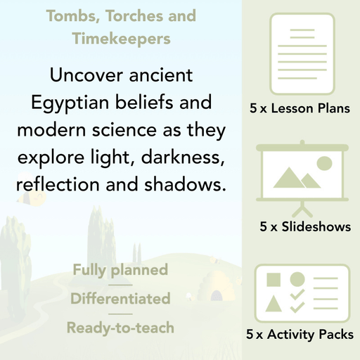PlanBee Year 3 Light and Dark Ancient Egypt Science by PlanBee