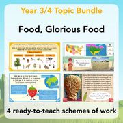 PlanBee KS2 Food Glorious Food Topic for Year 3 & Year 4 