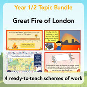 PlanBee Mix and Match Great Fire of London Topic for KS1 