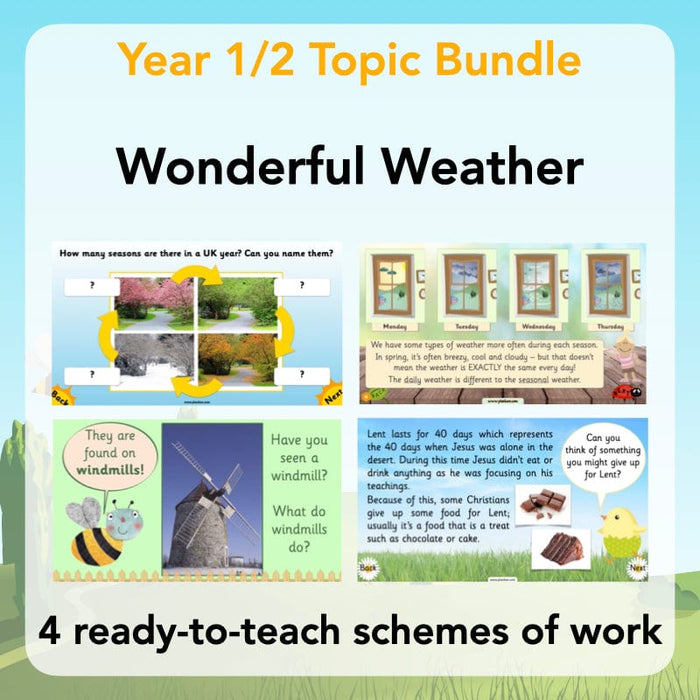 PlanBee Wonderful Weather KS1 Topic Planning and Resources