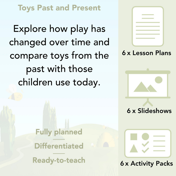 PlanBee Toys Past and Present | KS1 History Lesson Pack by PlanBee