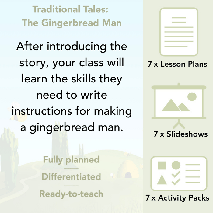 PlanBee Traditional Tales: The Gingerbread Man | KS1 English Pack