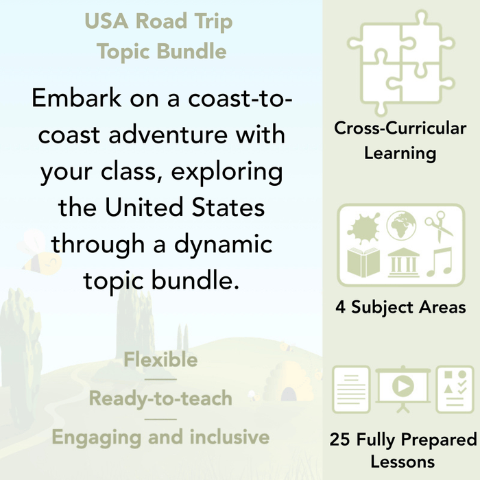 PlanBee KS2 USA Road Trip Lessons | Year 3 & Year 4 Topic 