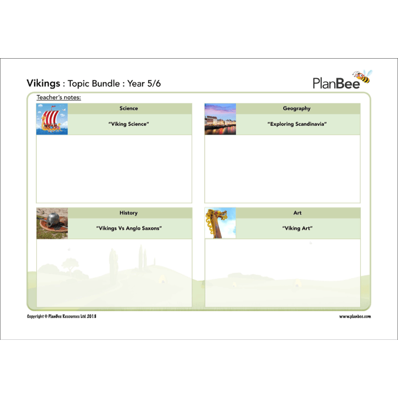 PlanBee Vikings KS2 Topic Planning for Year 5 & Year 6 by PlanBee