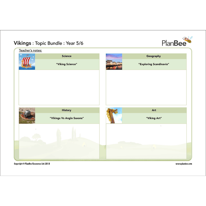 PlanBee Vikings KS2 Topic Planning for Year 5 & Year 6 by PlanBee