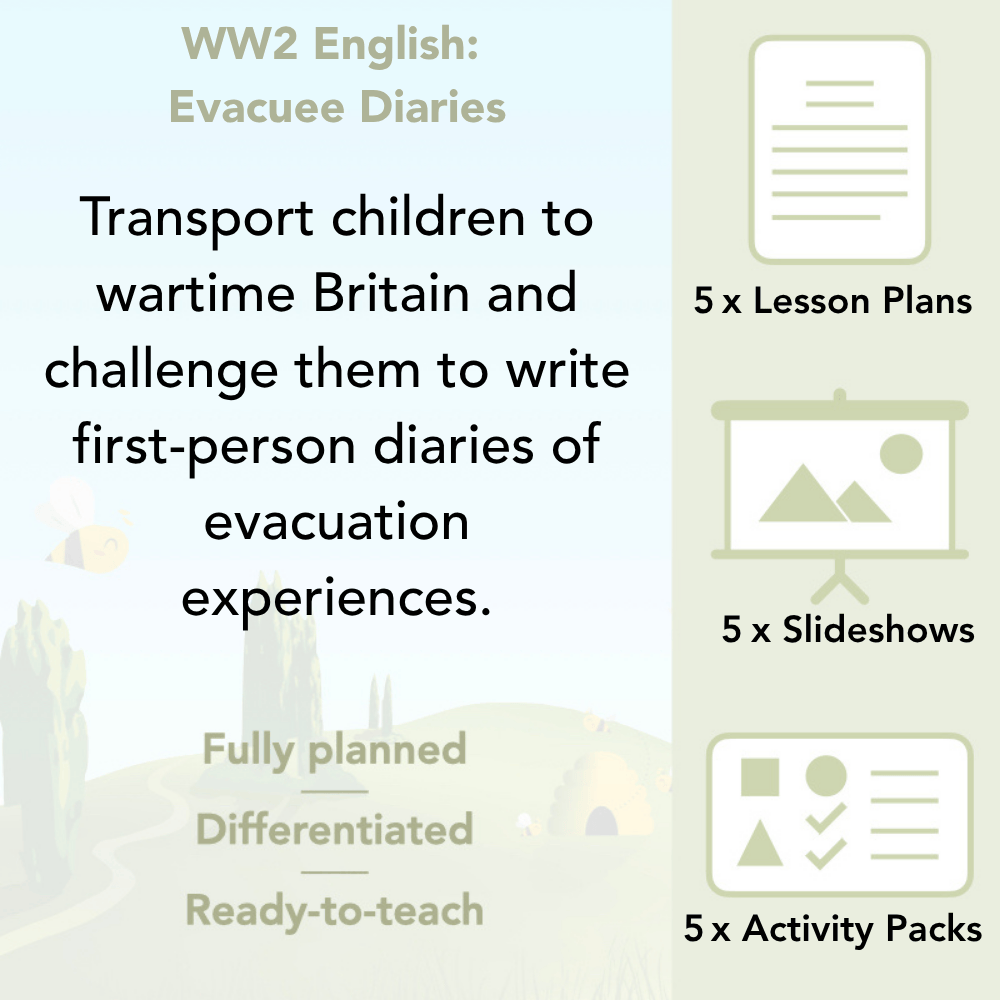 PlanBee World War 2 Evacuee Diary Entries Lesson Plans by PlanBee