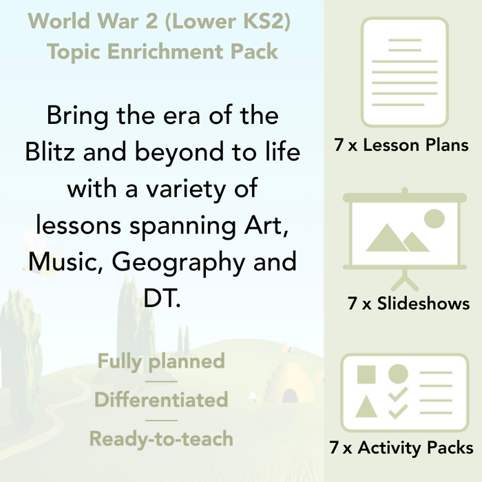 PlanBee World War 2 (LKS2) Topic Enrichment Lesson Pack