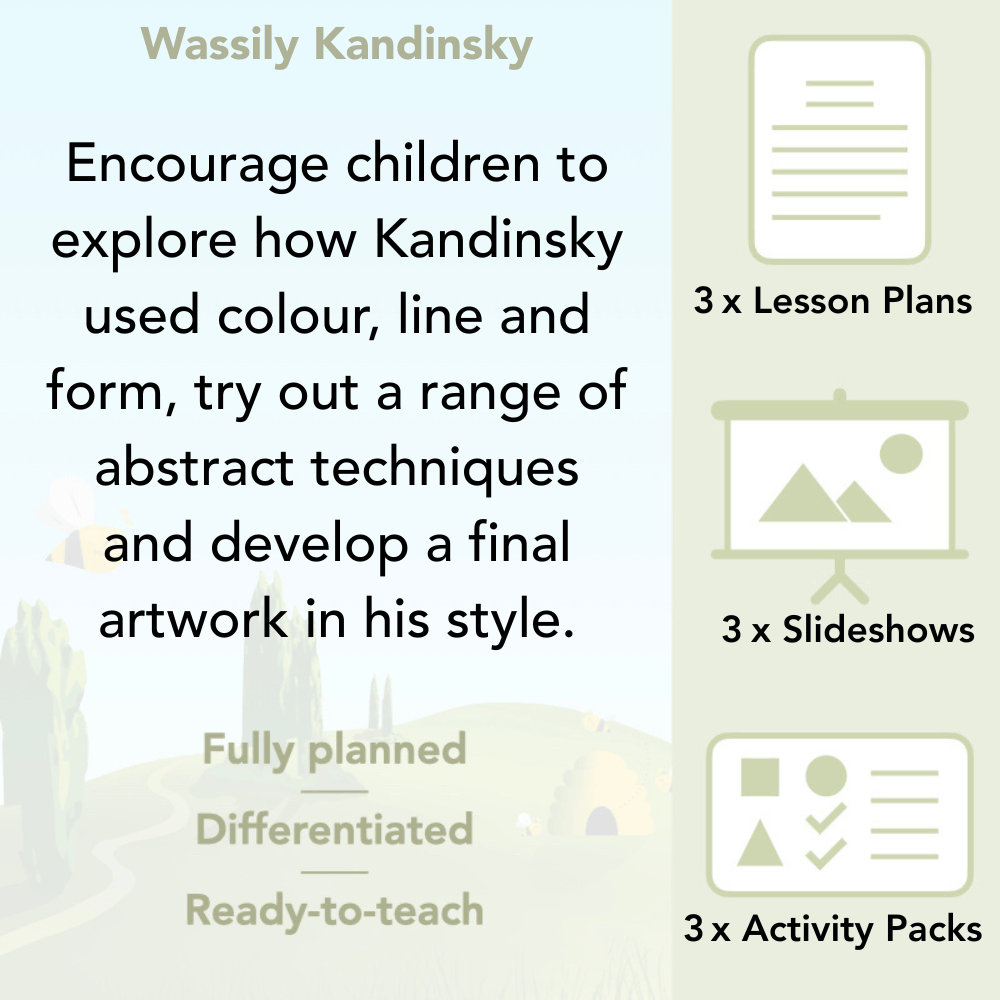 PlanBee Free Wassily Kandinsky for kids art lessons | PlanBee