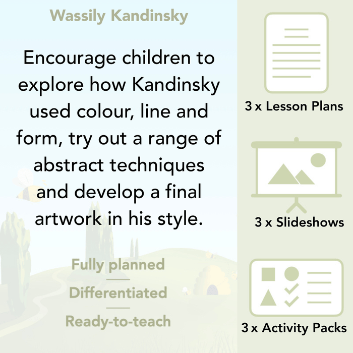PlanBee Free Wassily Kandinsky for kids art lessons | PlanBee
