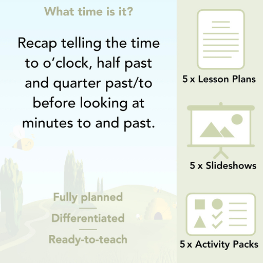 PlanBee Time Year 2 | What time is it? Maths Lessons for KS1