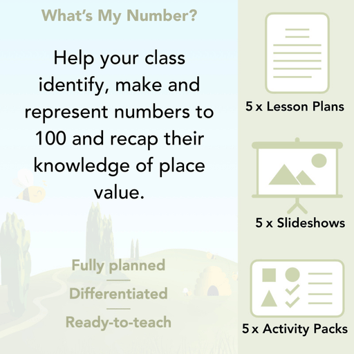 PlanBee What's My Number? Year 2 Maths Lesson Pack by PlanBee