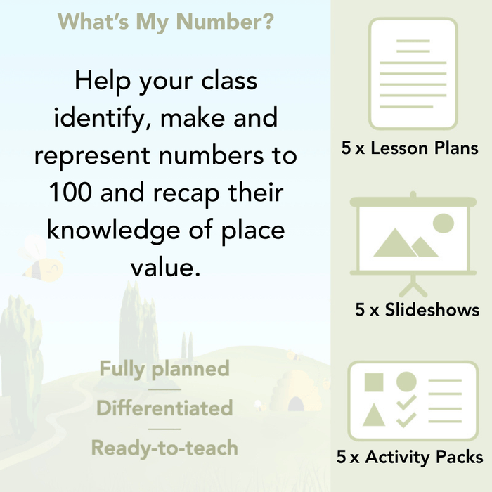 PlanBee What's My Number? Year 2 Maths Lesson Pack by PlanBee