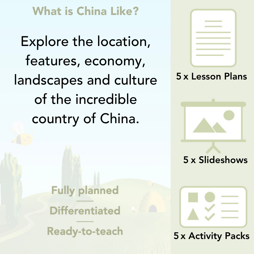 PlanBee China KS2 Geography Lesson Planning Pack for Year 5 & 6