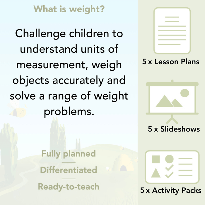 PlanBee What is Weight? Complete Primary Maths Lessons for Year 3
