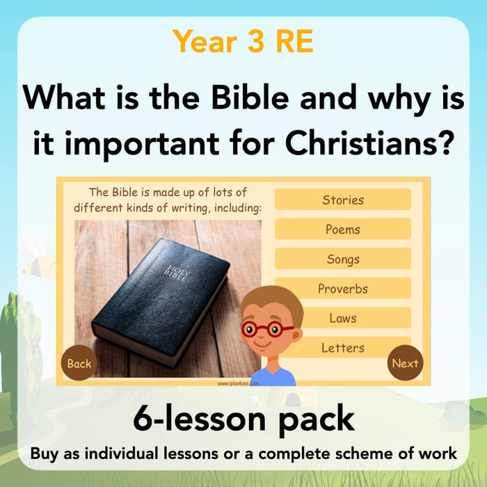 PlanBee What is the Christian Bible? Year 3 KS1 PlanBee RE Lessons