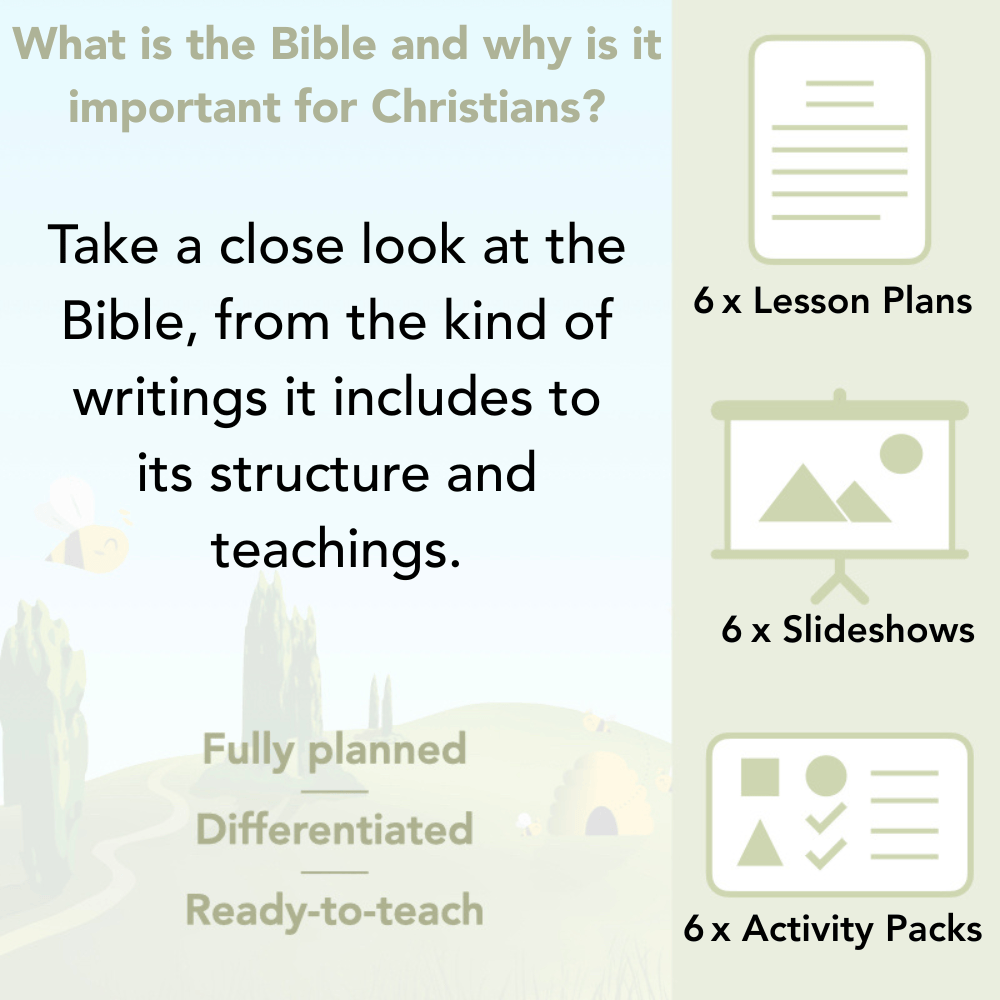 PlanBee What is the Christian Bible? Year 3 KS1 RE Lessons