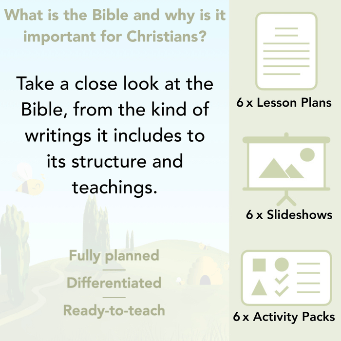 PlanBee What is the Christian Bible? Year 3 KS1 RE Lessons