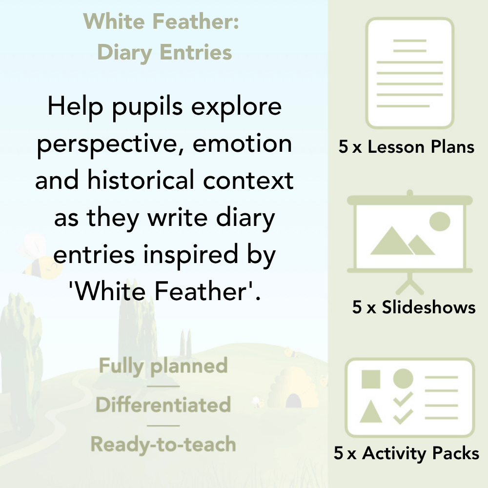 PlanBee WW1 White Feather Diary Entries KS2 English Pack by PlanBee