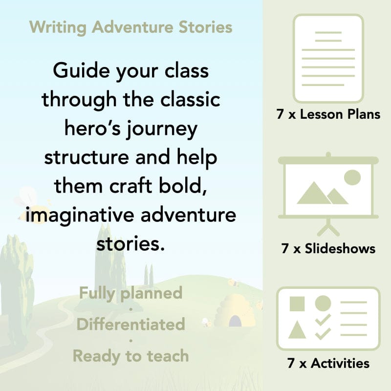 PlanBee Year 6 KS2 Adventure Story Writing Lesson Planning Pack by PlanBee