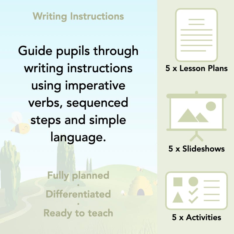 PlanBee Writing Instructions Year 1 English lessons by PlanBee