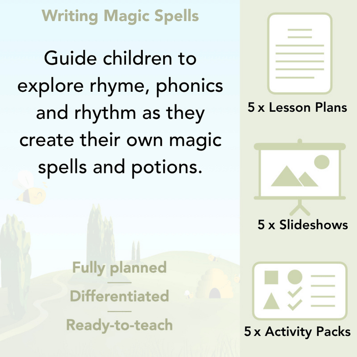 PlanBee Magic Spell Writing KS1 Year 1 English by PlanBee