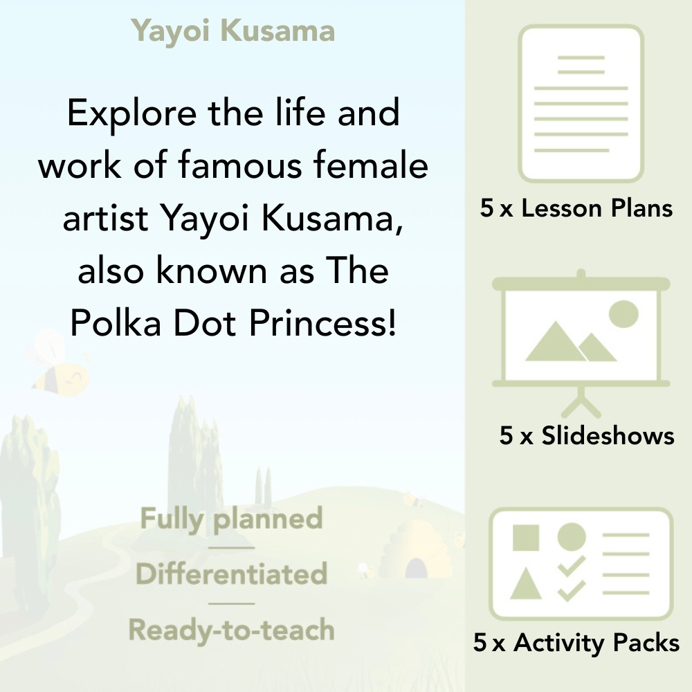 PlanBee Yayoi Kusama KS1 Famous Artists Lesson Pack by PlanBee