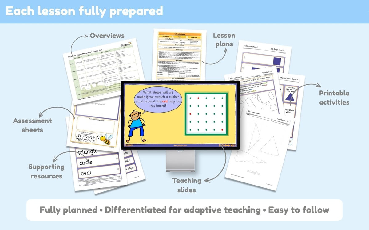 PlanBee Year 1 Autumn Term Maths Curriculum Pack | PlanBee