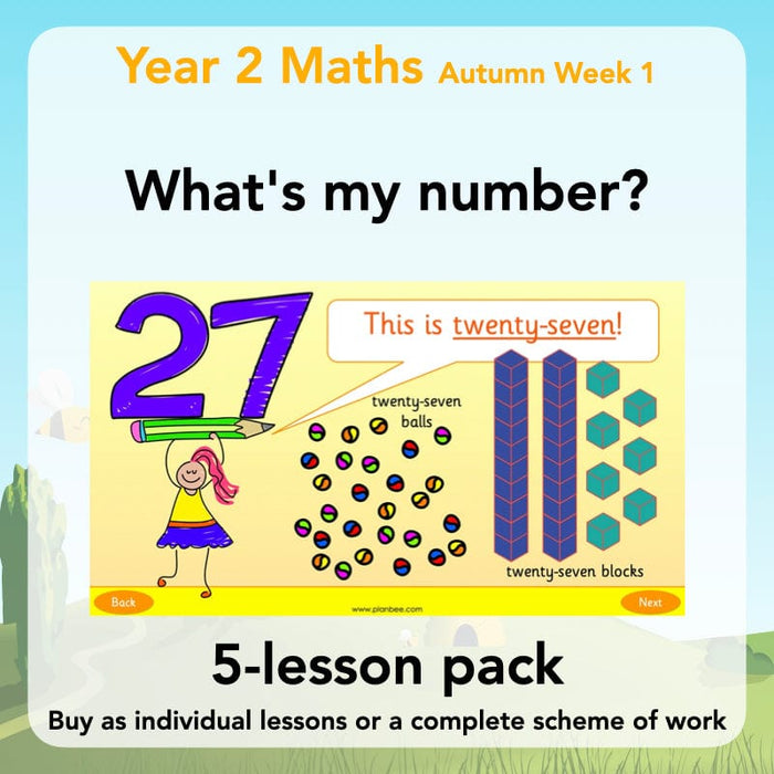 PlanBee What's My Number? Year 2 Maths Lesson Pack by PlanBee