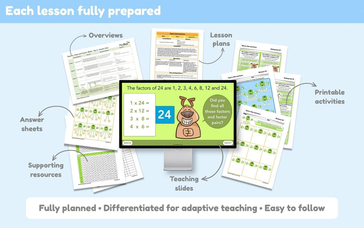 PlanBee Year 5 Autumn Term Maths Curriculum Pack | PlanBee