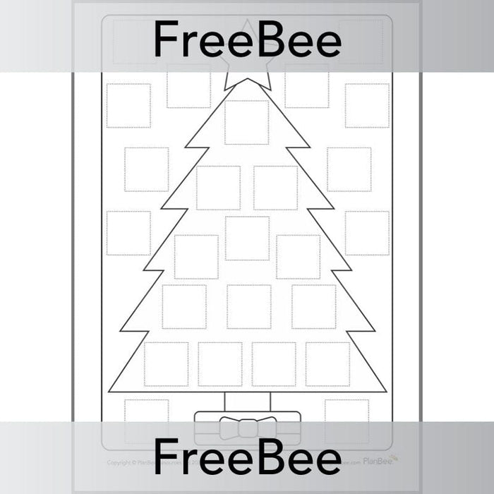 PlanBee Free printable Advent calendar template for kids by PlanBee