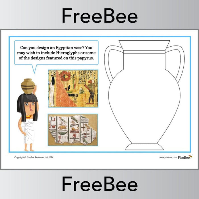 PlanBee Free Ancient Egyptian Vase Designs | PlanBee Colouring