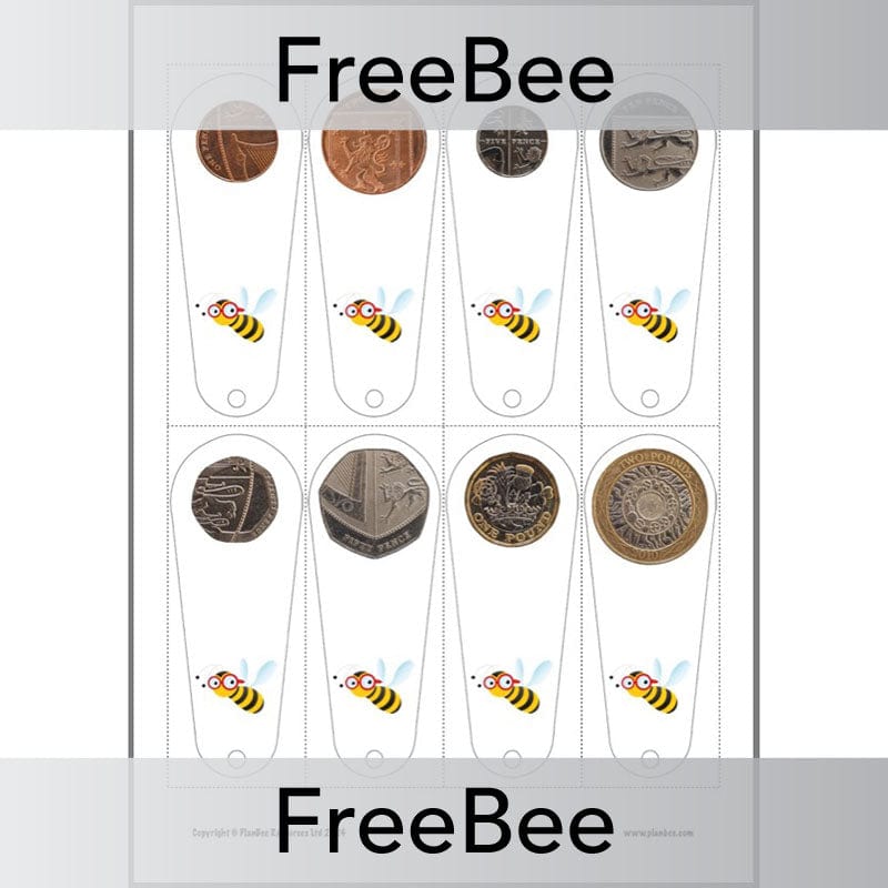 PlanBee Free Coin Fans KS1 Maths money resources by PlanBee