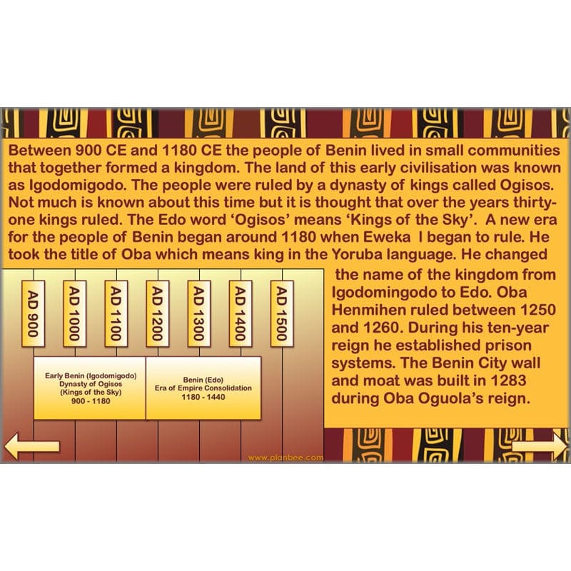 PlanBee The Kingdom of Benin KS2 History Lesson Pack by PlanBee
